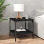 Mesa auxiliar de madera contrachapada negro 40x40x40 cm en Mesas de centro | Comprar online en Foru.es