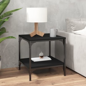 Mesa auxiliar de madera contrachapada negro 40x40x40 cm en Mesas de centro | Comprar online en Foru.es