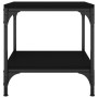 Mesa auxiliar de madera contrachapada negro 40x40x40 cm en Mesas de centro | Comprar online en Foru.es