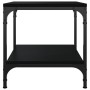 Mesa auxiliar de madera contrachapada negro 40x40x40 cm en Mesas de centro | Comprar online en Foru.es
