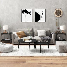 Mesas auxiliares 2 uds madera contrachapada negro 40x40x40 cm en Mesas de centro | Comprar online en Foru.es