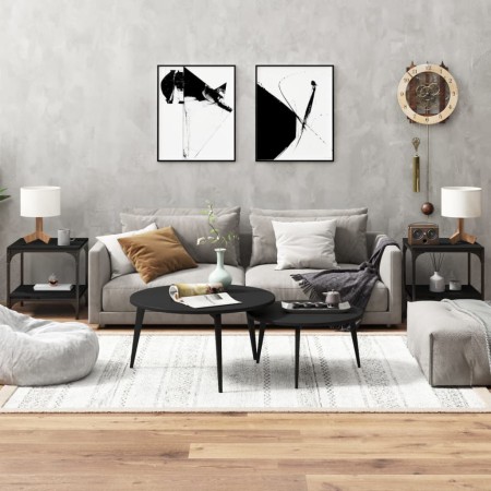 Mesas auxiliares 2 uds madera contrachapada negro 40x40x40 cm en Mesas de centro | Comprar online en Foru.es
