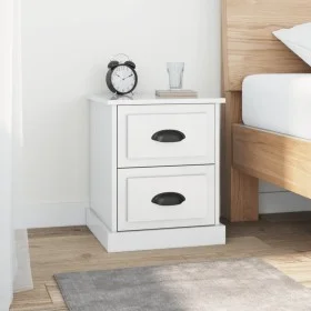Glossy white plywood nightstand 39x39x47.5cm by vidaXL, Nightstands - Ref: Foro24-816148, Price: 38,80 €, Discount: %