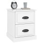 Mesita de noche madera contrachapada blanco brillo 39x39x47,5cm de vidaXL, Mesitas de noche - Ref: Foro24-816148, Precio: 39,...