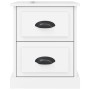 Mesita de noche madera contrachapada blanco brillo 39x39x47,5cm de vidaXL, Mesitas de noche - Ref: Foro24-816148, Precio: 39,...
