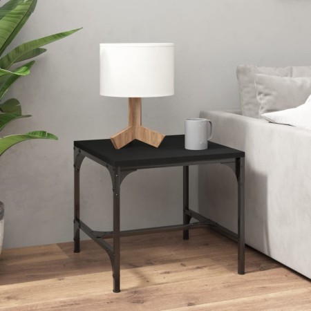 Mesa auxiliar de madera contrachapada negro 40x40x35 cm en Mesas de centro | Comprar online en Foru.es
