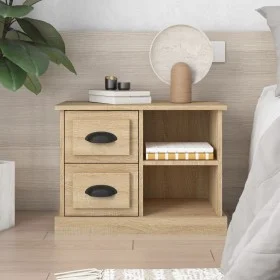 Mesita de noche color roble Sonoma 60x35,5x45 cm de vidaXL, Mesitas de noche - Ref: Foro24-816371, Precio: 49,54 €, Descuento: %