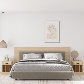 Mesitas de noche 2 unidades color roble Sonoma 43x36x50 cm de vidaXL, Mesitas de noche - Ref: Foro24-816351, Precio: 65,38 €,...
