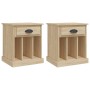 Mesitas de noche 2 unidades color roble Sonoma 43x36x50 cm de vidaXL, Mesitas de noche - Ref: Foro24-816351, Precio: 65,38 €,...