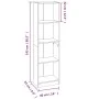Estantería 4 niveles madera roble ahumado 40x24x143 cm de vidaXL, Librerías y estanterías - Ref: Foro24-816065, Precio: 51,85...