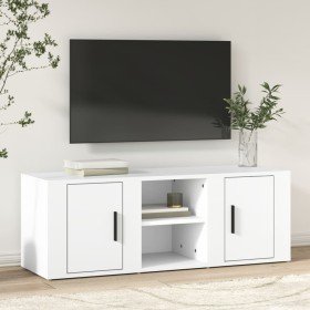 Mueble para TV madera contrachapada blanco 100x31,5x35 cm en Muebles TV | Comprar online en Foru.es