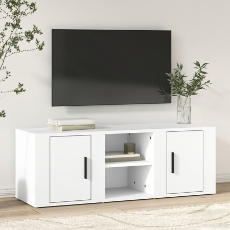 Mueble para TV madera contrachapada blanco 100x31,5x35 cm en Muebles TV | Comprar online en Foru.es