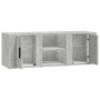 Mueble de TV madera contrachapada gris hormigón 100x31,5x35 cm en Muebles TV | Comprar online en Foru.es