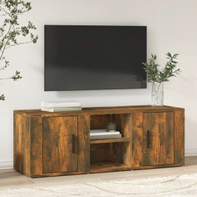 Mueble de TV madera contrachapada roble ahumado 100x31,5x35 cm en Muebles TV | Comprar online en Foru.es