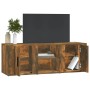 Mueble de TV madera contrachapada roble ahumado 100x31,5x35 cm en Muebles TV | Comprar online en Foru.es