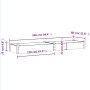 Jardinera arriate con forro madera abeto gris 240x60x25 cm de vidaXL, Maceteros y jardineras - Ref: Foro24-364300, Precio: 97...