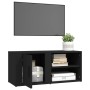 Muebles para TV 2 uds madera contrachapada negro 80x31,5x36 cm en Muebles TV | Comprar online en Foru.es