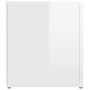 Mueble de TV madera contrachapada blanco brillo 80x31,5x36 cm en Muebles TV | Comprar online en Foru.es