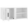 Mueble de TV madera contrachapada blanco brillo 80x31,5x36 cm en Muebles TV | Comprar online en Foru.es