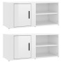 Muebles para TV 2 uds madera blanco brillo 80x31,5x36 cm en Muebles TV | Comprar online en Foru.es