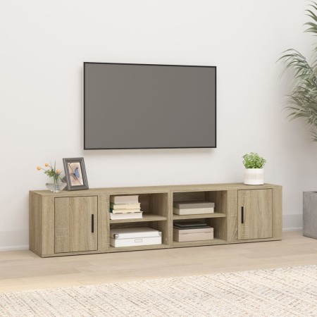 Mueble TV 2 uds madera contrachapada roble Sonoma 80x31,5x36 cm en Muebles TV | Comprar online en Foru.es