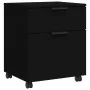 Archivador con ruedas madera contrachapada negro 45x38x54 cm de vidaXL, Armarios y almacenamiento - Ref: Foro24-811521, Preci...