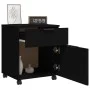 Archivador con ruedas madera contrachapada negro 45x38x54 cm de vidaXL, Armarios y almacenamiento - Ref: Foro24-811521, Preci...