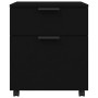Archivador con ruedas madera contrachapada negro 45x38x54 cm de vidaXL, Armarios y almacenamiento - Ref: Foro24-811521, Preci...