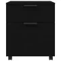 Archivador con ruedas madera contrachapada negro 45x38x54 cm de vidaXL, Armarios y almacenamiento - Ref: Foro24-811521, Preci...