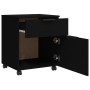 Archivador con ruedas madera contrachapada negro 45x38x54 cm de vidaXL, Armarios y almacenamiento - Ref: Foro24-811521, Preci...