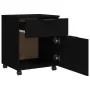 Archivador con ruedas madera contrachapada negro 45x38x54 cm de vidaXL, Armarios y almacenamiento - Ref: Foro24-811521, Preci...