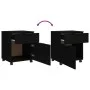 Archivador con ruedas madera contrachapada negro 45x38x54 cm de vidaXL, Armarios y almacenamiento - Ref: Foro24-811521, Preci...