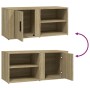 Mueble TV 2 uds madera contrachapada roble Sonoma 80x31,5x36 cm en Muebles TV | Comprar online en Foru.es