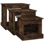 Mesas de centro 3 uds madera de ingeniería roble ahumado de vidaXL, Mesas de centro - Ref: Foro24-816493, Precio: 70,30 €, De...