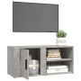 Mueble TV 2 uds madera contrachapada gris hormigón 80x31,5x36cm en Muebles TV | Comprar online en Foru.es
