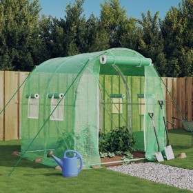 Invernadero con estructura de acero verde 4 m² 2x2x2 m de vidaXL, Invernaderos - Ref: Foro24-364073, Precio: 109,21 €, Descue...