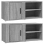 Mueble TV 2 uds madera contrachapada gris Sonoma 80x31,5x36 cm en Muebles TV | Comprar online en Foru.es