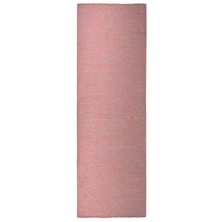 Alfombra de exterior de tejido plano rojo 80x250 cm de vidaXL, Alfombras - Ref: Foro24-340821, Precio: 35,44 €, Descuento: %