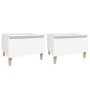 Mesas auxiliares 2 uds madera contrachapada blanco 50x46x35 cm en Mesas auxiliares | Comprar online en Foru.es