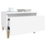 Mesas auxiliares 2 uds madera contrachapada blanco 50x46x35 cm en Mesas auxiliares | Comprar online en Foru.es