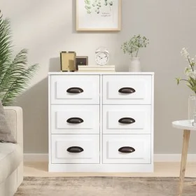 Aparador de madera contrachapada blanco 70x35,5x67,5 cm de vidaXL, Aparadores - Ref: Foro24-816432, Precio: 106,01 €, Descuen...