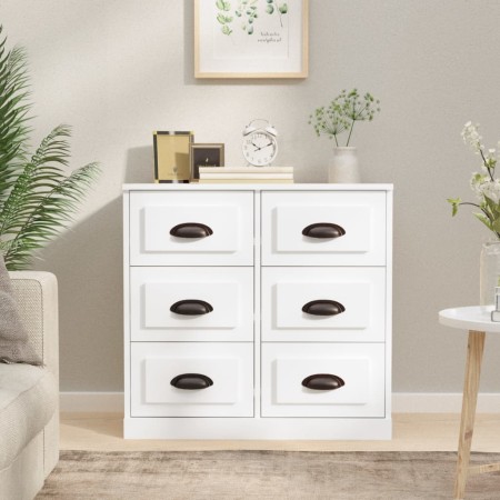 Aparador de madera contrachapada blanco 70x35,5x67,5 cm de vidaXL, Aparadores - Ref: Foro24-816432, Precio: 107,21 €, Descuen...