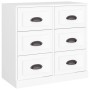Aparador de madera contrachapada blanco 70x35,5x67,5 cm de vidaXL, Aparadores - Ref: Foro24-816432, Precio: 107,21 €, Descuen...