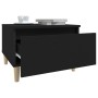 Mesa auxiliar de madera contrachapada negro 50x46x35 cm en Mesas auxiliares | Comprar online en Foru.es