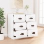 Aparador de madera contrachapada blanco 70x35,5x67,5 cm de vidaXL, Aparadores - Ref: Foro24-816432, Precio: 107,21 €, Descuen...