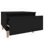 Mesa auxiliar de madera contrachapada negro 50x46x35 cm en Mesas auxiliares | Comprar online en Foru.es