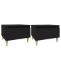 Mesas auxiliares 2 uds madera contrachapada negro 50x46x35 cm en Mesas auxiliares | Comprar online en Foru.es
