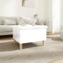 Mesa auxiliar de madera contrachapada blanco brillo 50x46x35 cm en Mesas auxiliares | Comprar online en Foru.es
