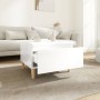 Mesa auxiliar de madera contrachapada blanco brillo 50x46x35 cm en Mesas auxiliares | Comprar online en Foru.es