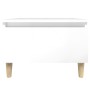Mesa auxiliar de madera contrachapada blanco brillo 50x46x35 cm en Mesas auxiliares | Comprar online en Foru.es